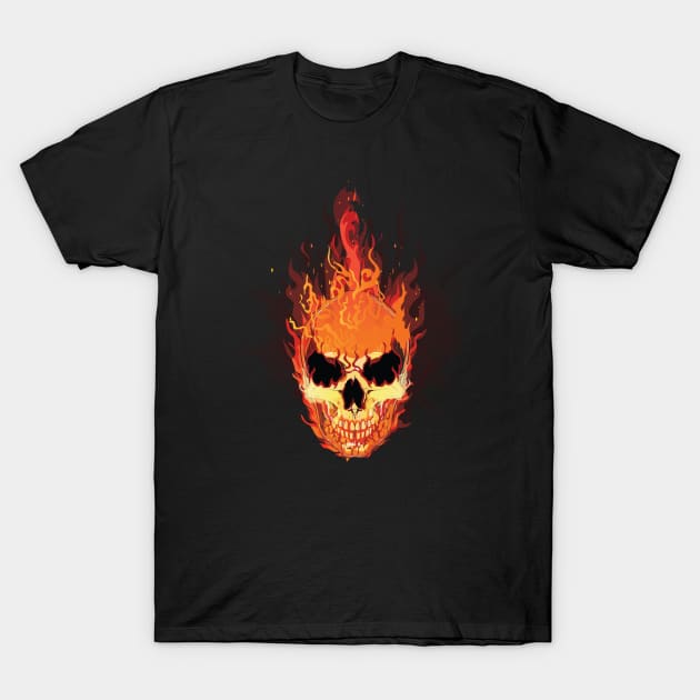 skull fire T-Shirt by PG